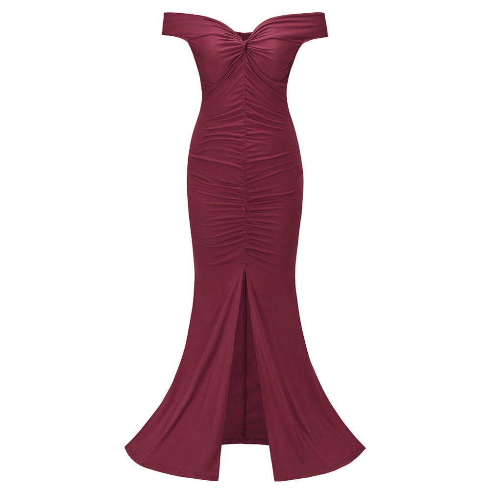 Sexy Backless Slim Women Evening Party Dresses-Dresses-Orange Red-S-Free Shipping at meselling99