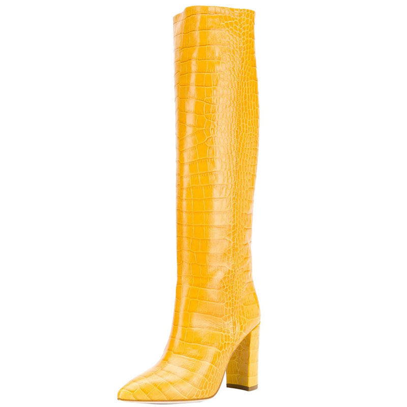 Fashion Peep Toe Chunky Heels Plus Sizes Women Boots
