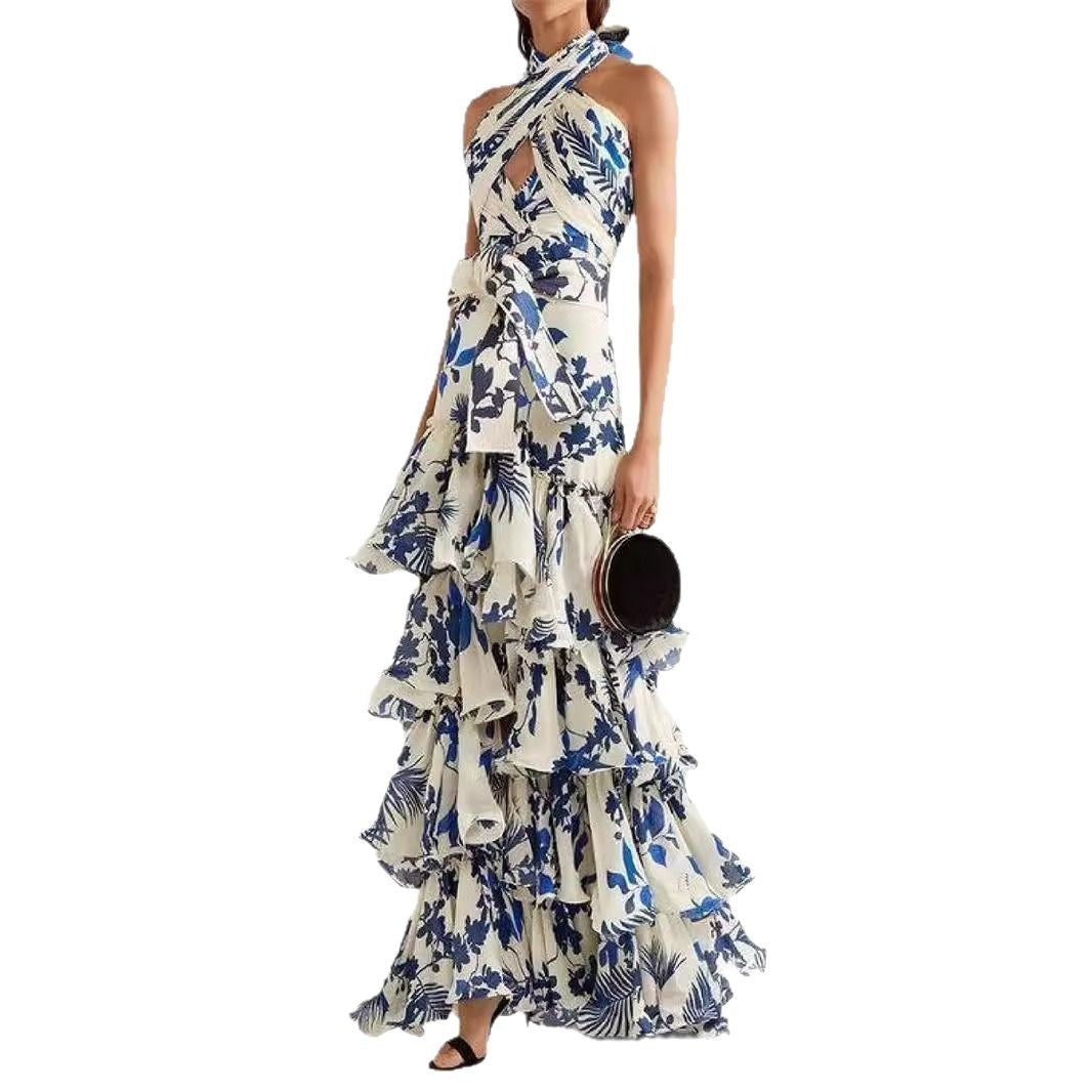 Designed Bohemian Summer Vacation Print Dress