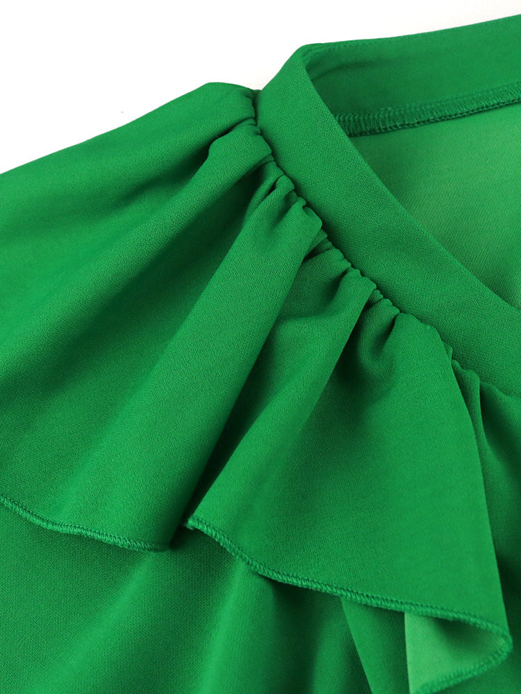 Elegant Dress Elegant Ruffled Summer Short Sleeves Dresses-Dresses-Free Shipping at meselling99