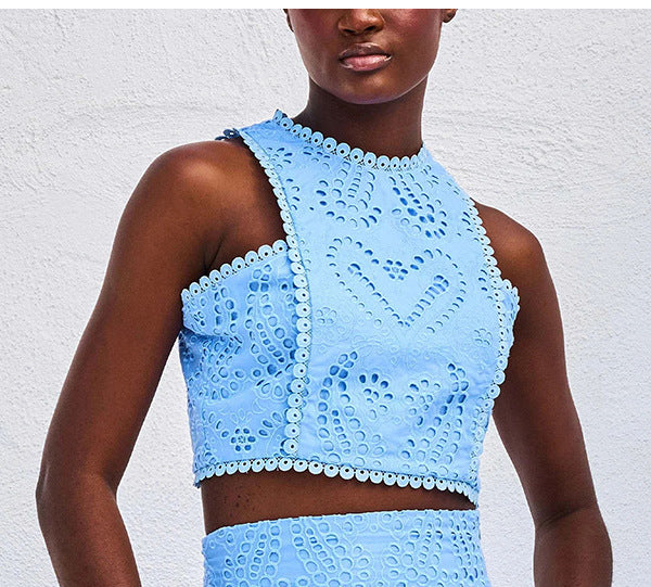 Women's Pocket Dress & Sleeveless Top Set