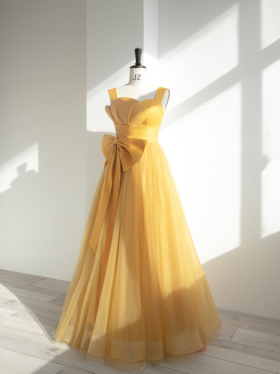 Elegant Long Prom Dresses with Bow-Dresses-Free Shipping at meselling99