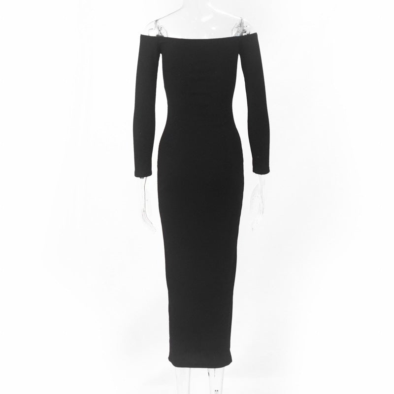 Sexy Off The Shoulder Backless Long Dresses-Dresses-Black-S-Free Shipping at meselling99