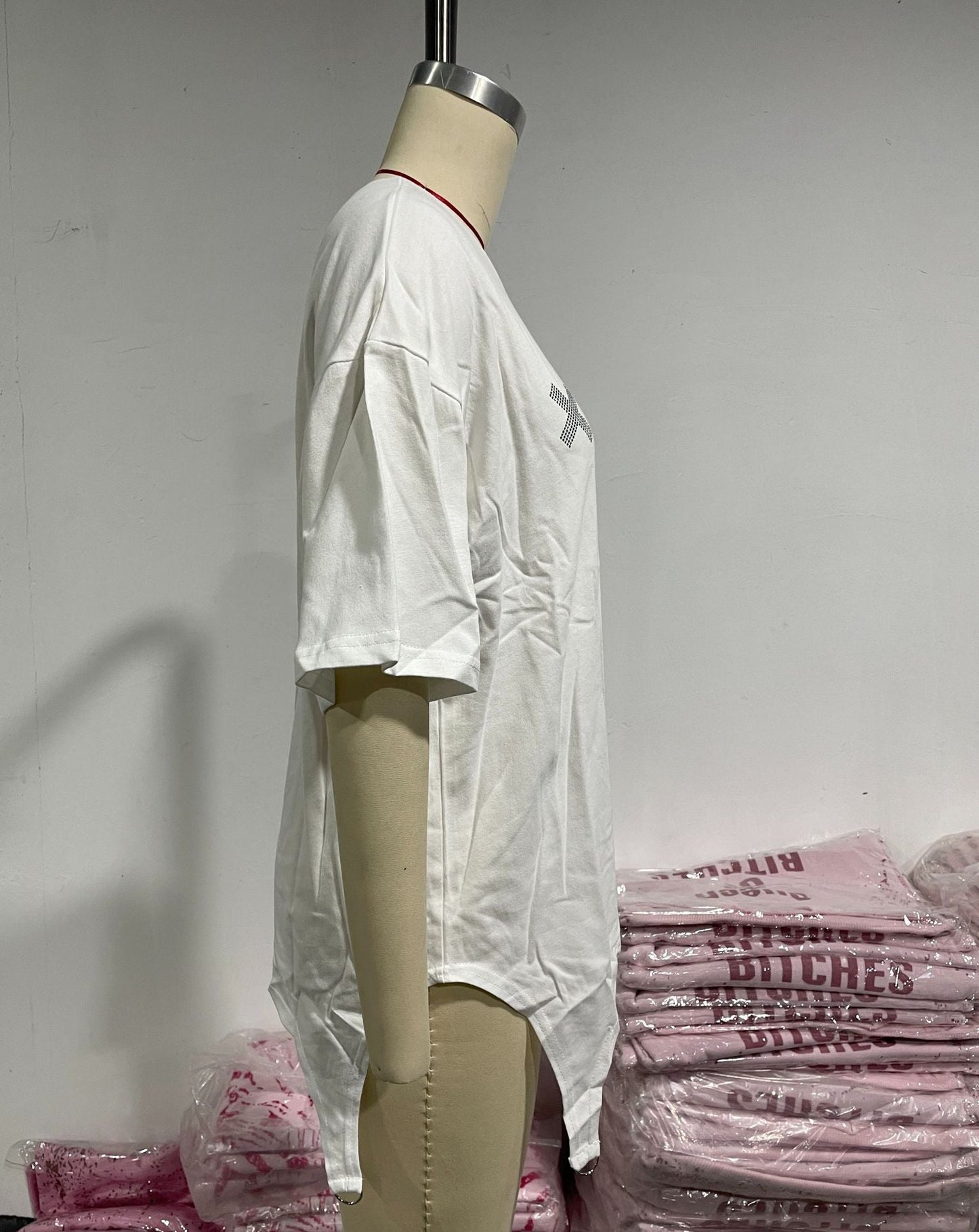 Designed Irregular Short Sleeves T Shirts