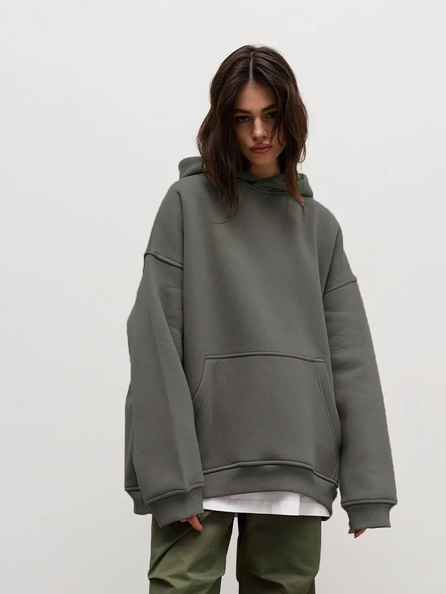 Casual Fall Winter Pockets Hoodies