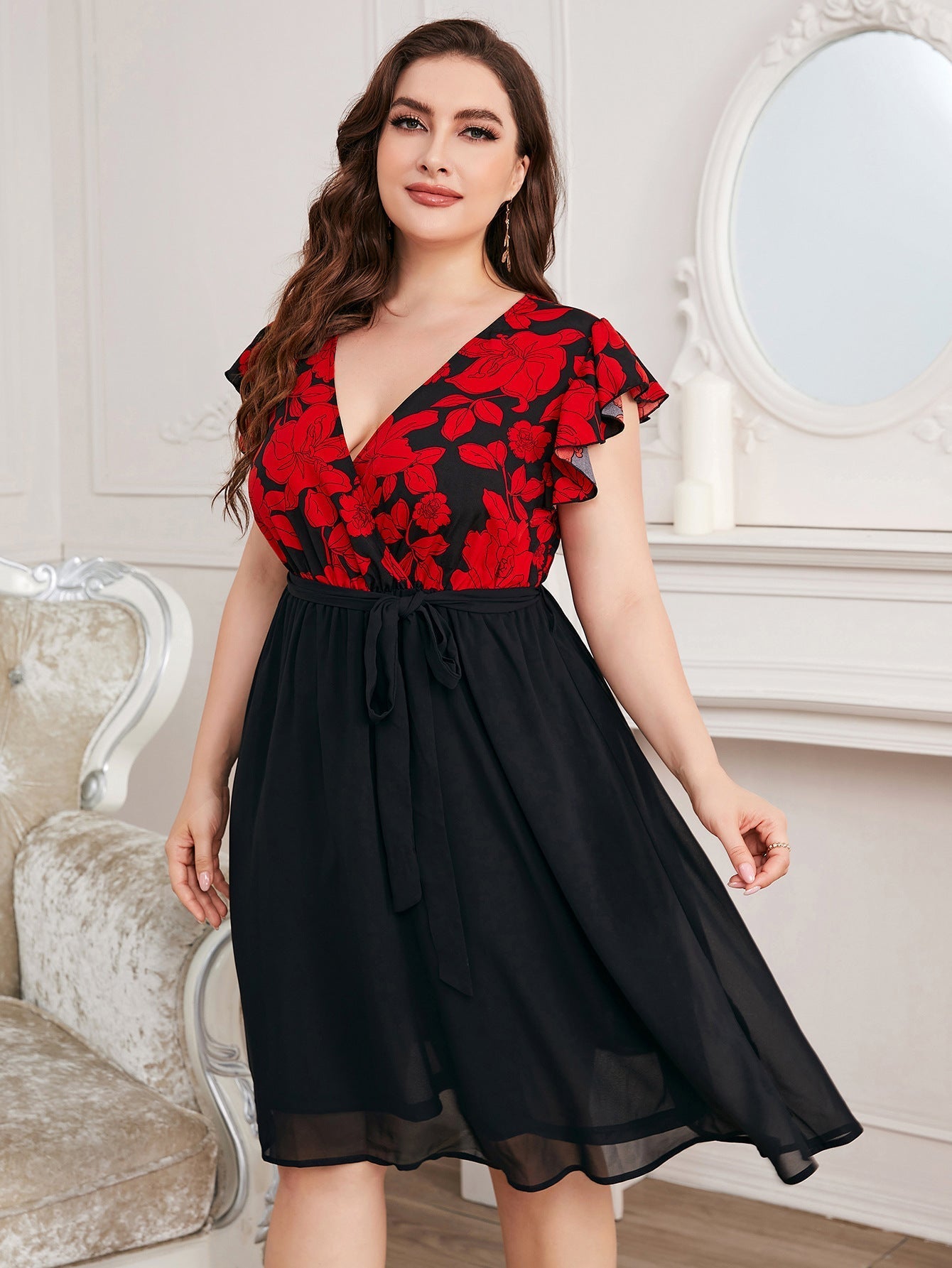 Summer High Waist Women Plus Sizes Mini Dresses-Dresses-Black-XL-Free Shipping at meselling99