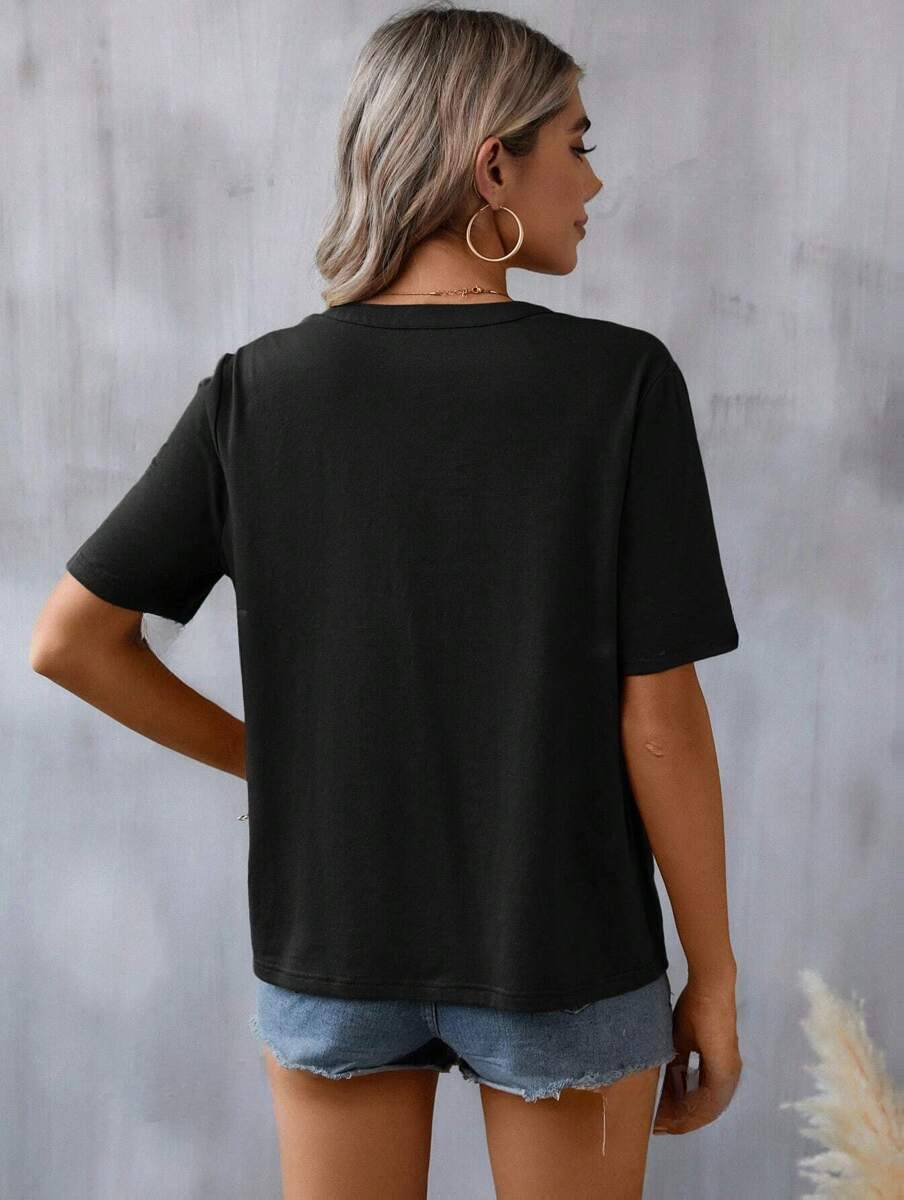 Summer Fashion Embroidered Lace Trim Top – Elegant Floral Detailing