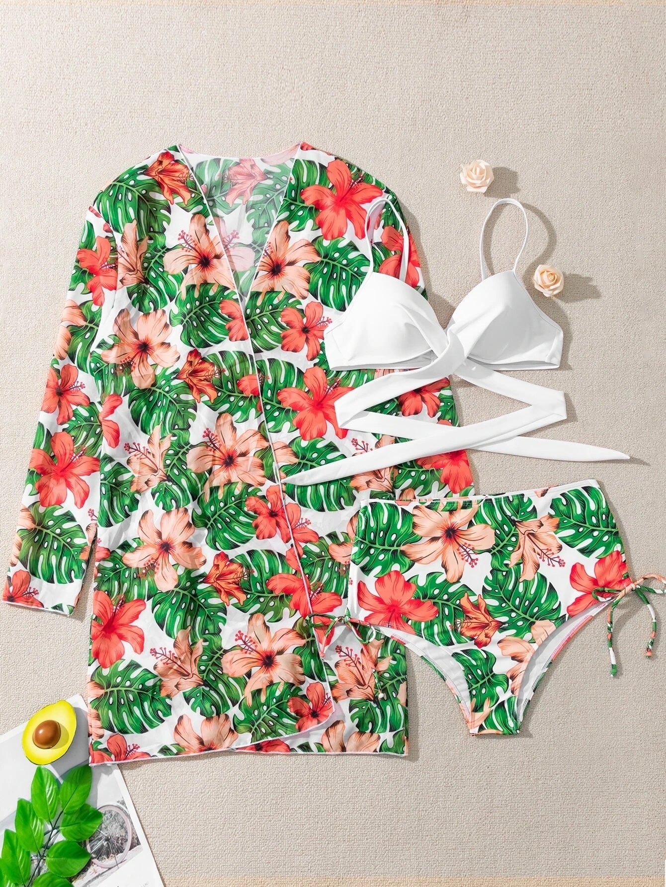 Sexy Women Bikini Swimwear 3pcs/Set