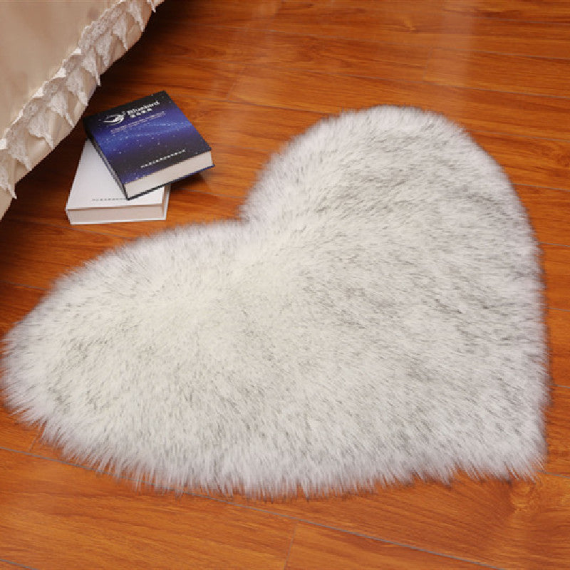 Heart Shaped Fluffy Area Rugs Bedroom Living Room Floor Mats for Home Decor