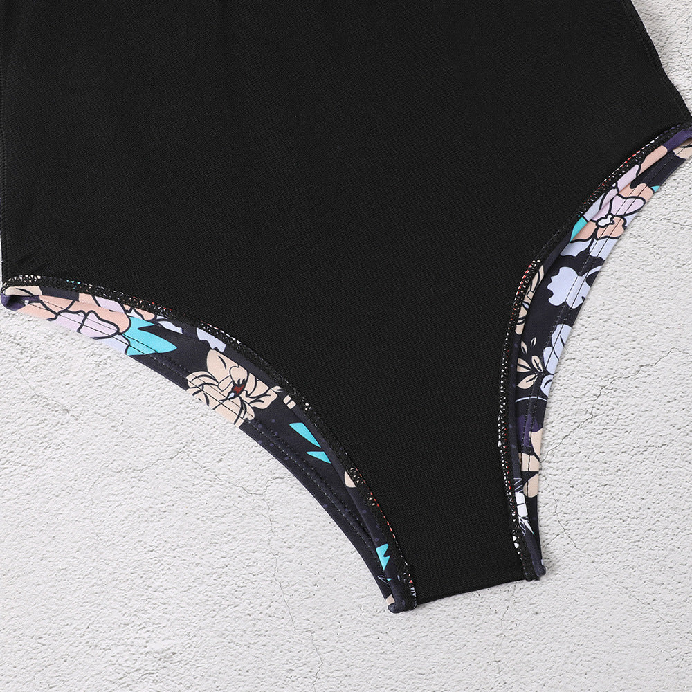Women Long Sleeves Floral Print Surf Wear