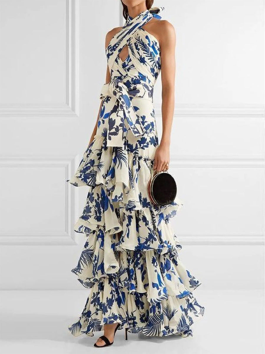 Designed Bohemian Summer Vacation Print Dress
