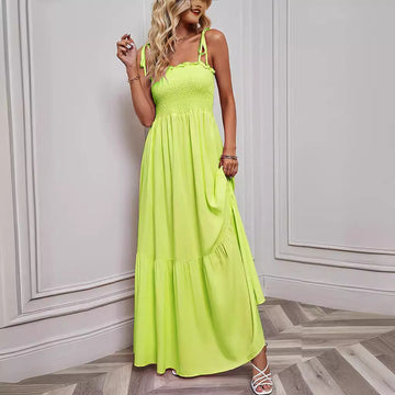 Women's Summer Sexy Thin Strap Bandeau Beach Dress