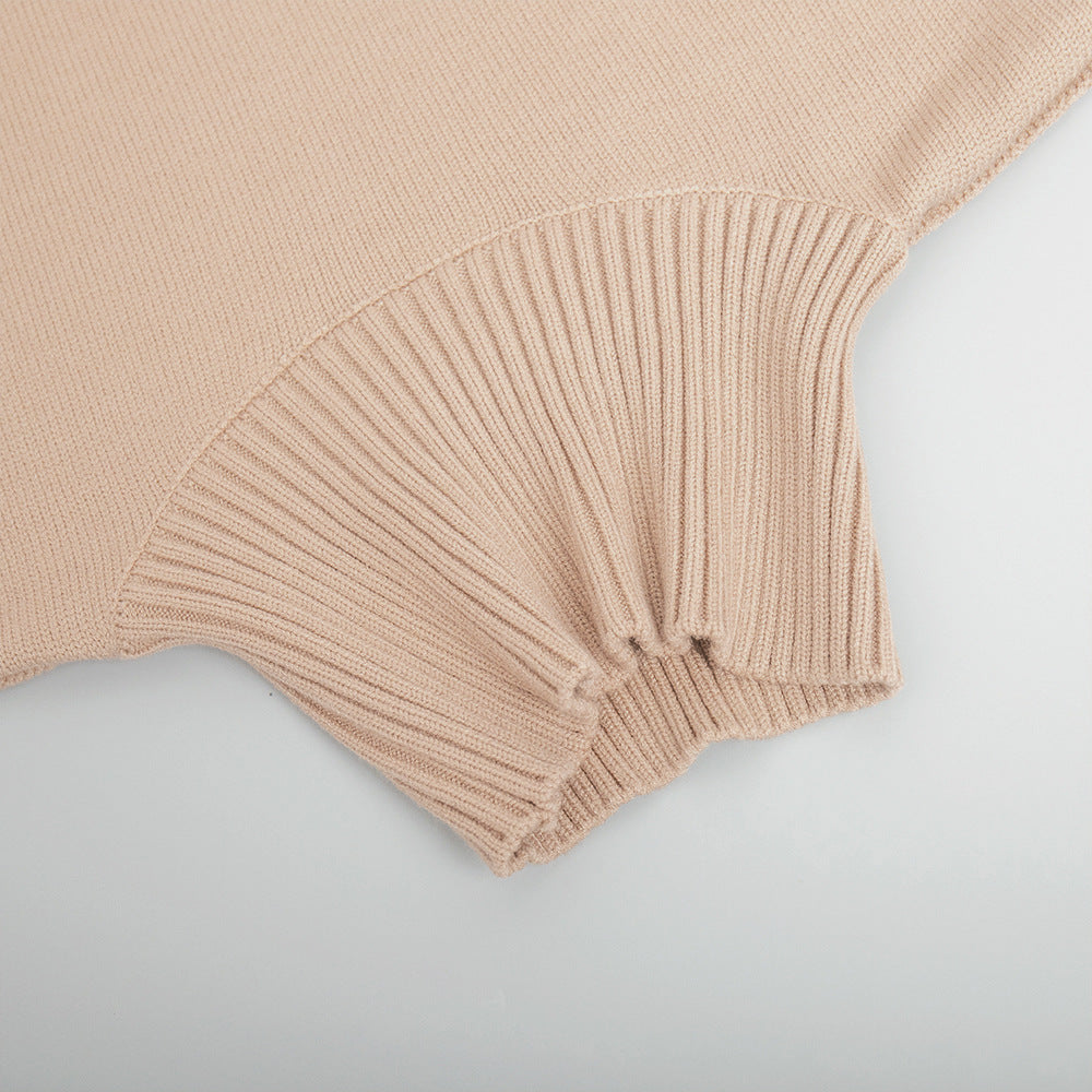 Fashion High Neck Casual Lazy Knitted Pullover Sweaters
