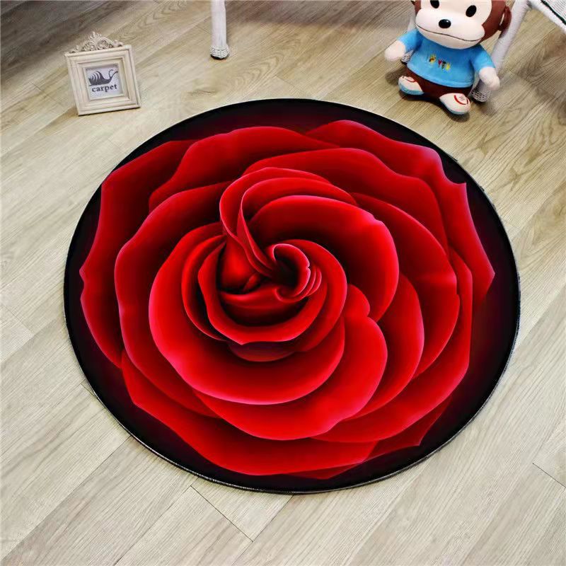 Round Carpet Computer Chair Mat - Customizable Design for Floor