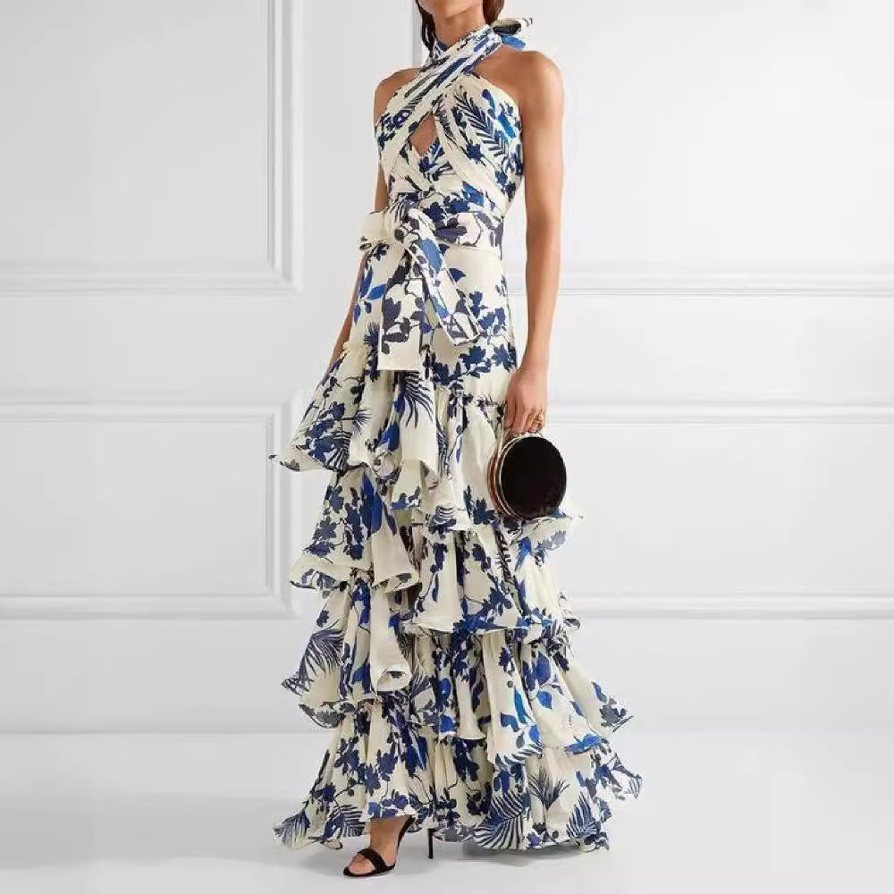 Designed Bohemian Summer Vacation Print Dress