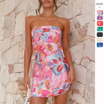 Women's Floral Print Bandage Bodycon Dress