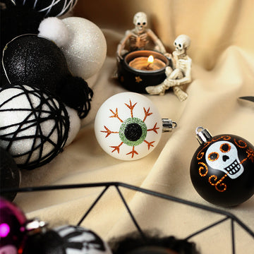 16-Pack Skull Themed Halloween Party Decorations for Home & Tree