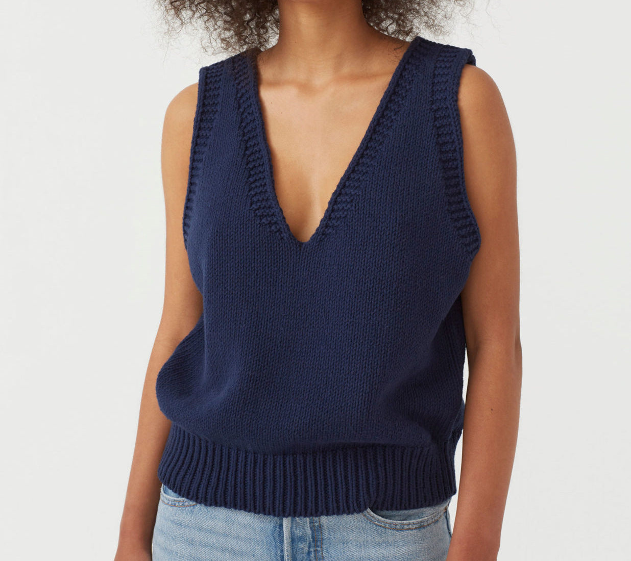 Sexy V Neck Sleeveless Knitted Vest