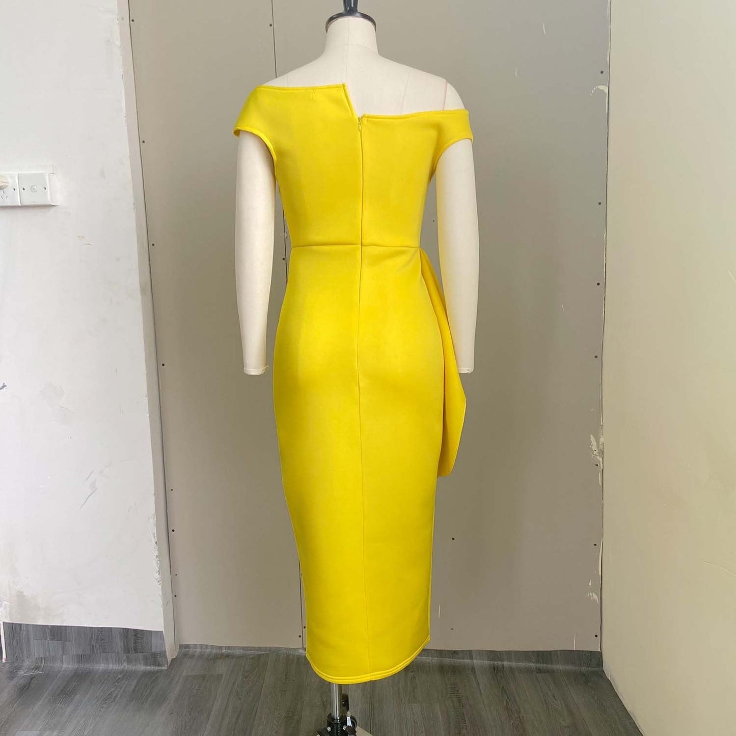 Fashion High Waist Plus Sizes Midi Party Dresses-Dresses-Free Shipping at meselling99
