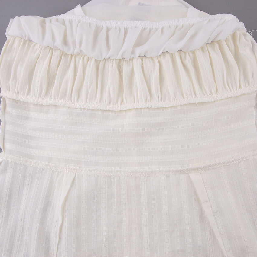 Summer Cotton Sexy White Mini Hot Dresses-Dresses-Free Shipping at meselling99