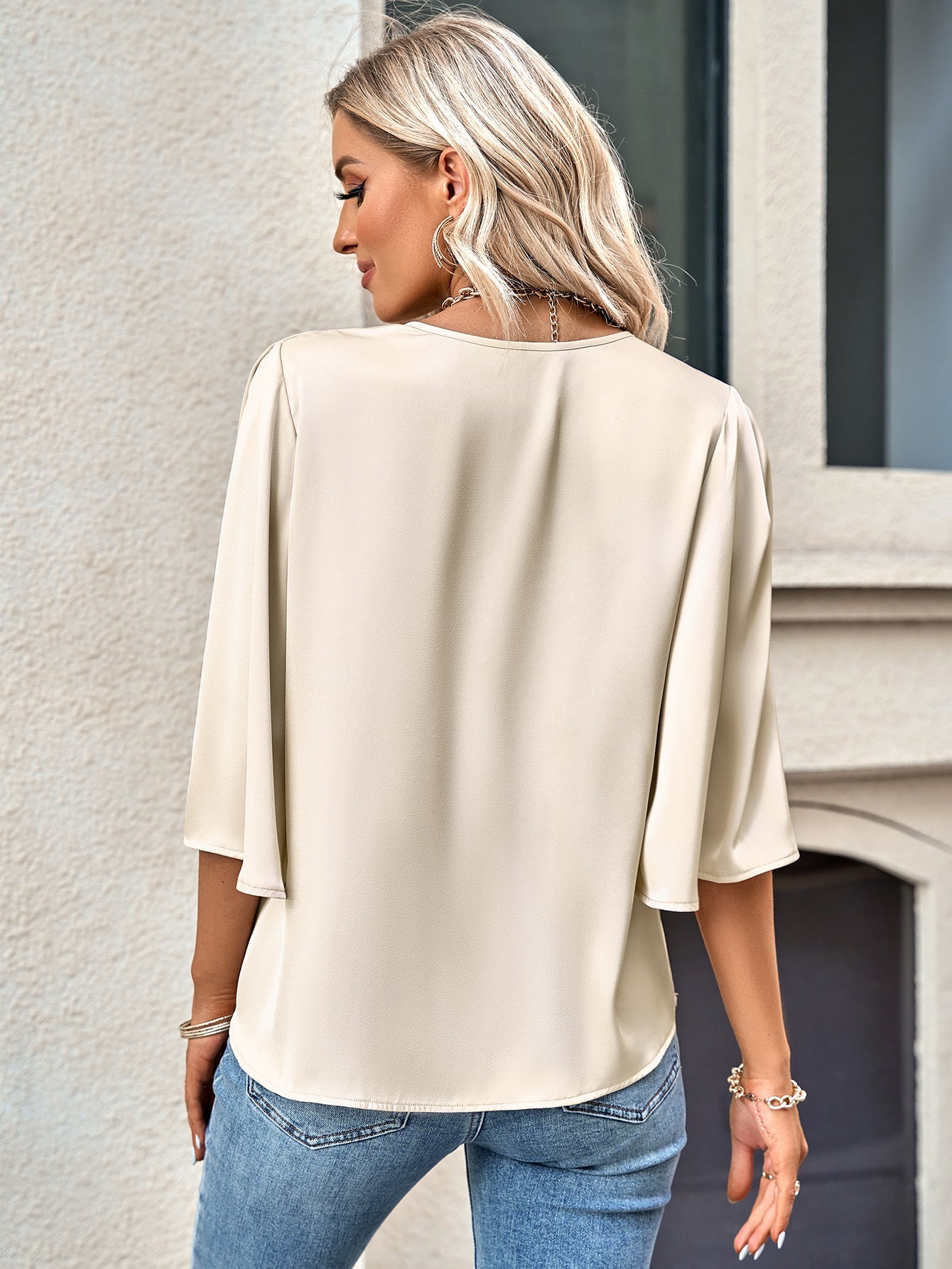 Casual Loose Half Sleeves Women Blouses