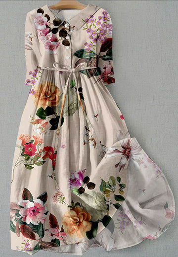 Women's Floral Print Shirt Dress