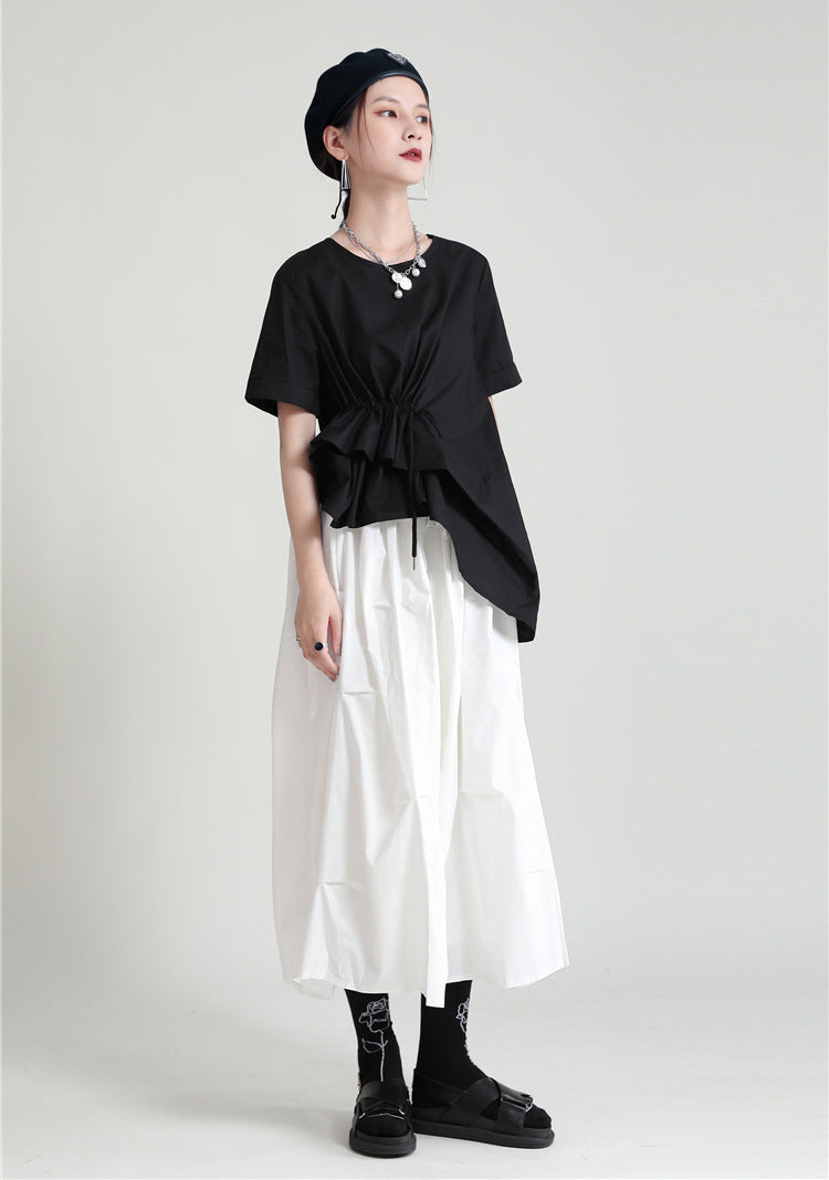 Women's High Waist A-Line Midi Skirt
