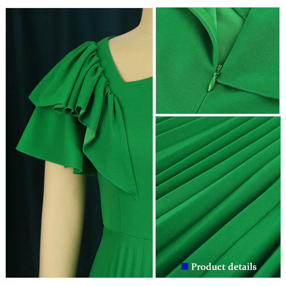 Elegant Dress Elegant Ruffled Summer Short Sleeves Dresses-Dresses-Free Shipping at meselling99