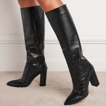 Sexy Chunky Heels Women Keen High Boots