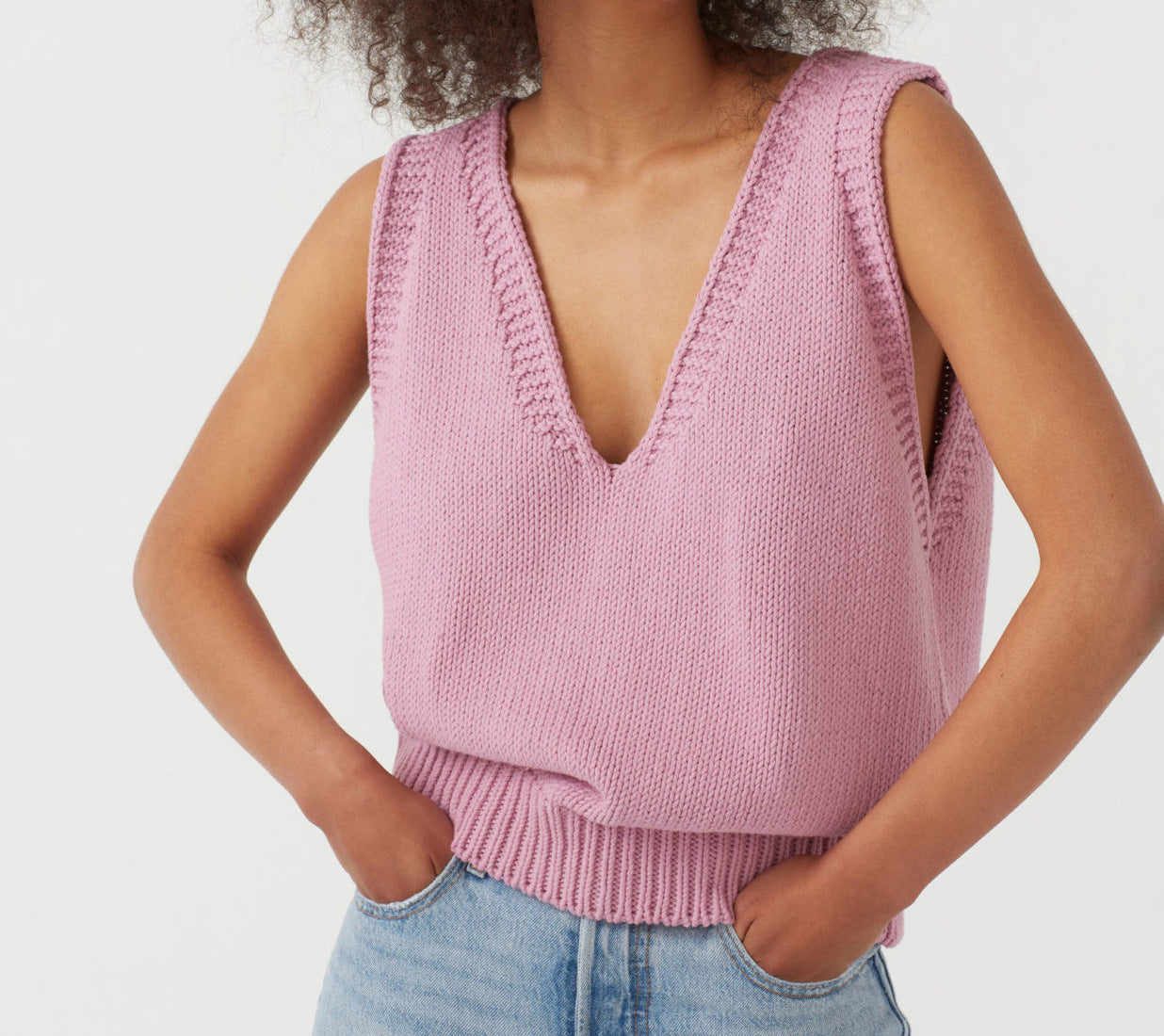 Sexy V Neck Sleeveless Knitted Vest
