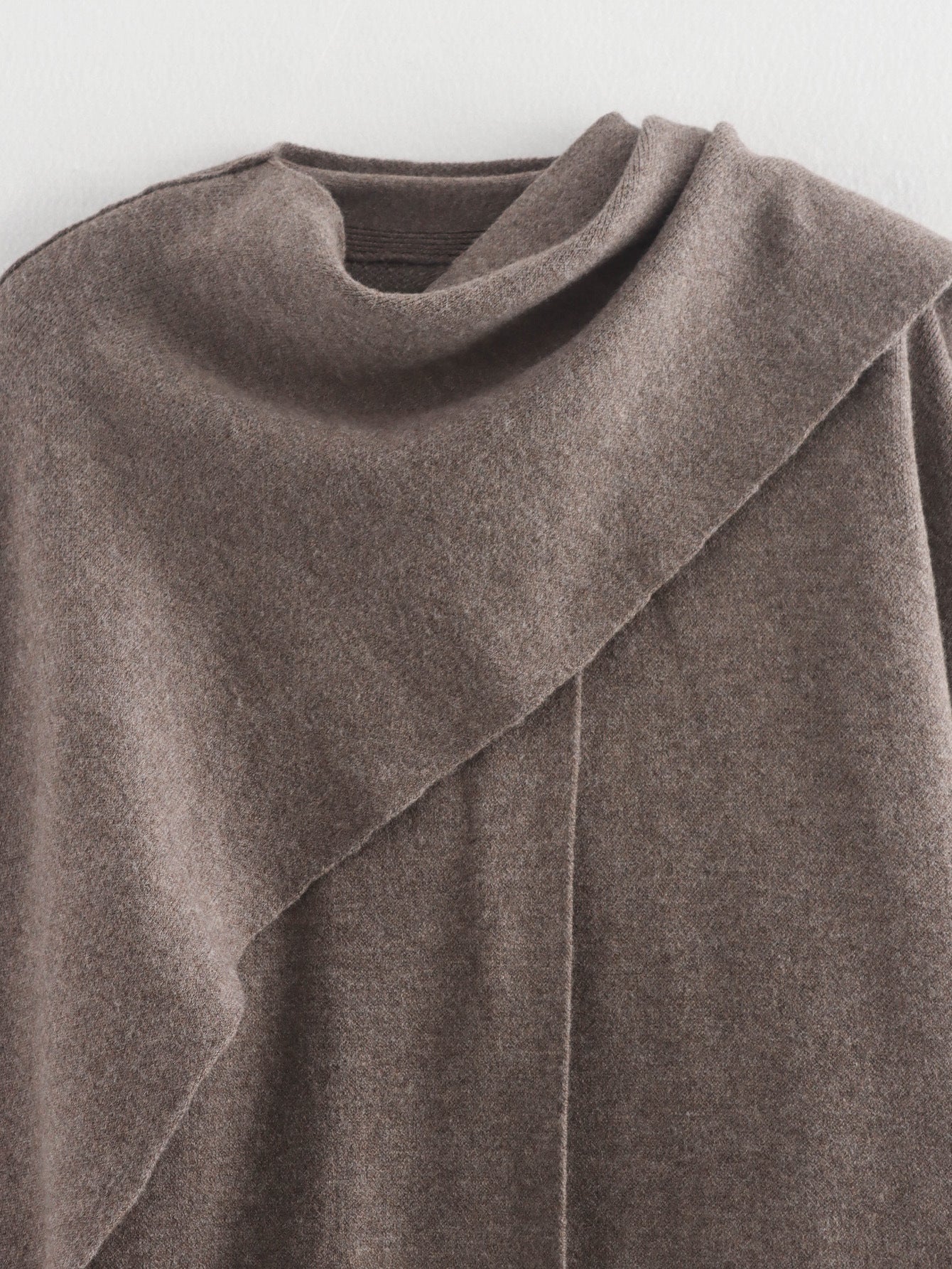 Spring Asymmetrical Scarf Short Loose Knit Coat Jacket