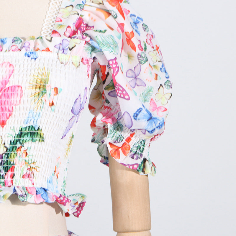 Summer Boho Vacation Style Top & Skirt Set