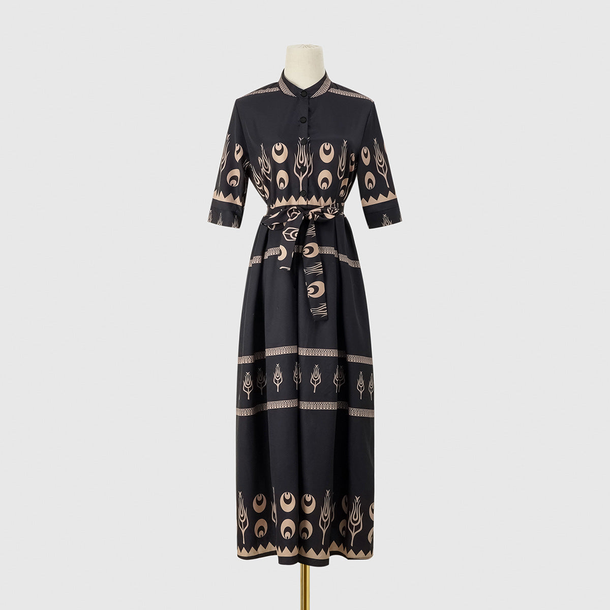 Women's Summer Boho Floral Print Short Sleeve Dress