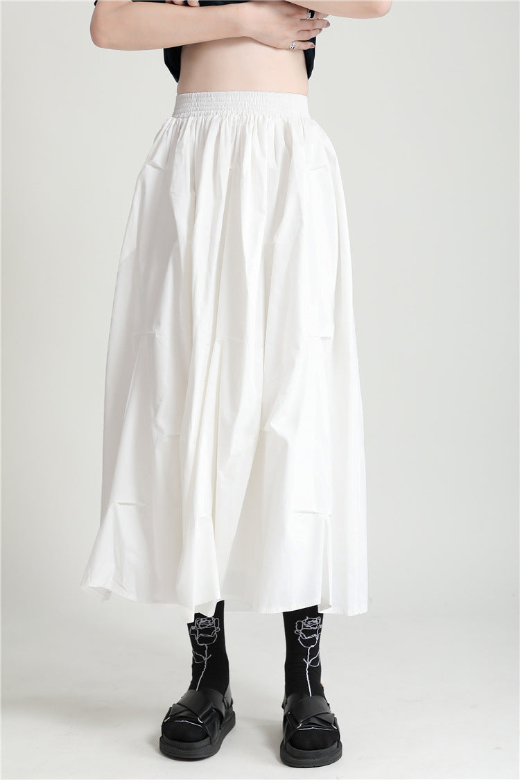 Women's High Waist A-Line Midi Skirt