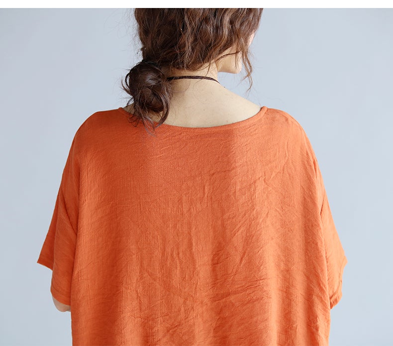 Plus Sizes Summer Women Linen Long Dresses-Dresses-Free Shipping at meselling99