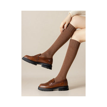 Casual Breathable Solid Color Mid-Calf Socks
