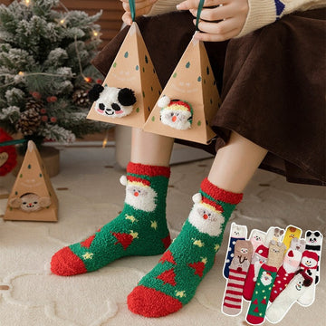 Christmas Lovely Coral Fleece Socks