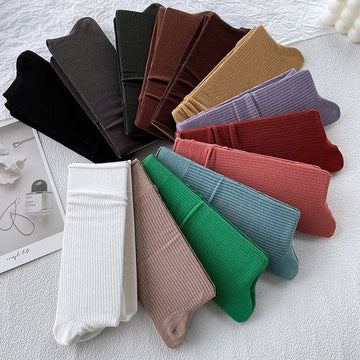 Stacked Pile Socks- Minimalist Thin Style