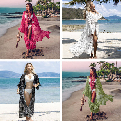 Sexy Cover Up Polka Dot Beach Dress