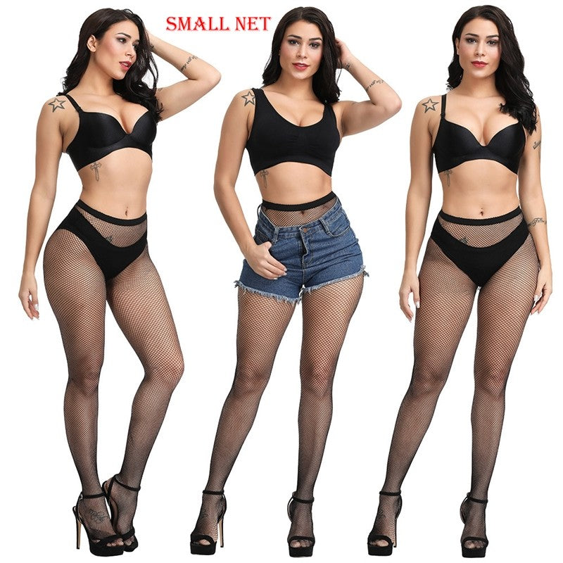 Simple Multi-Color Different Net Bottoming Non-Slip Mesh Socks