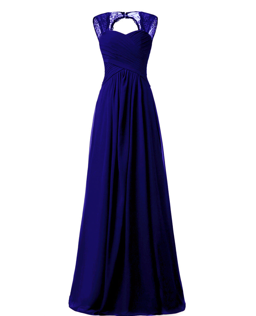 Women Elegant Sleeveless Lace Long Evening Dresses-Dresses-Free Shipping at meselling99