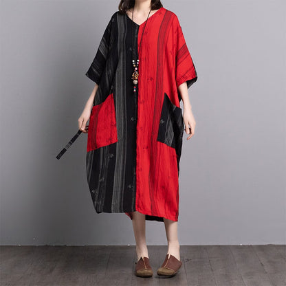 Summer Linen Plus Sizes Women Midi Dresses-Dresses-Free Shipping at meselling99
