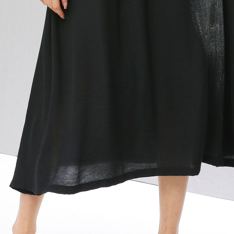 Summer Women Plus Sizes Black Long Cozy Dresses-Dresses-Black-One Size-Free Shipping at meselling99