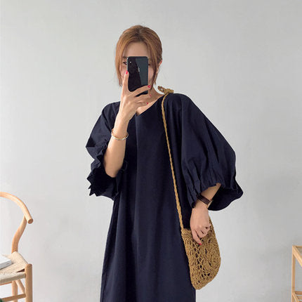Summer Lovely Casual Plus Sizes Long Dresses-Dresses-Black-S-Free Shipping at meselling99