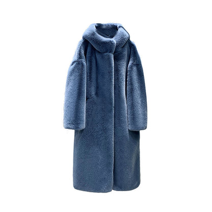 Fashion Winter Faux Fur Warm Long Overcoats for Women