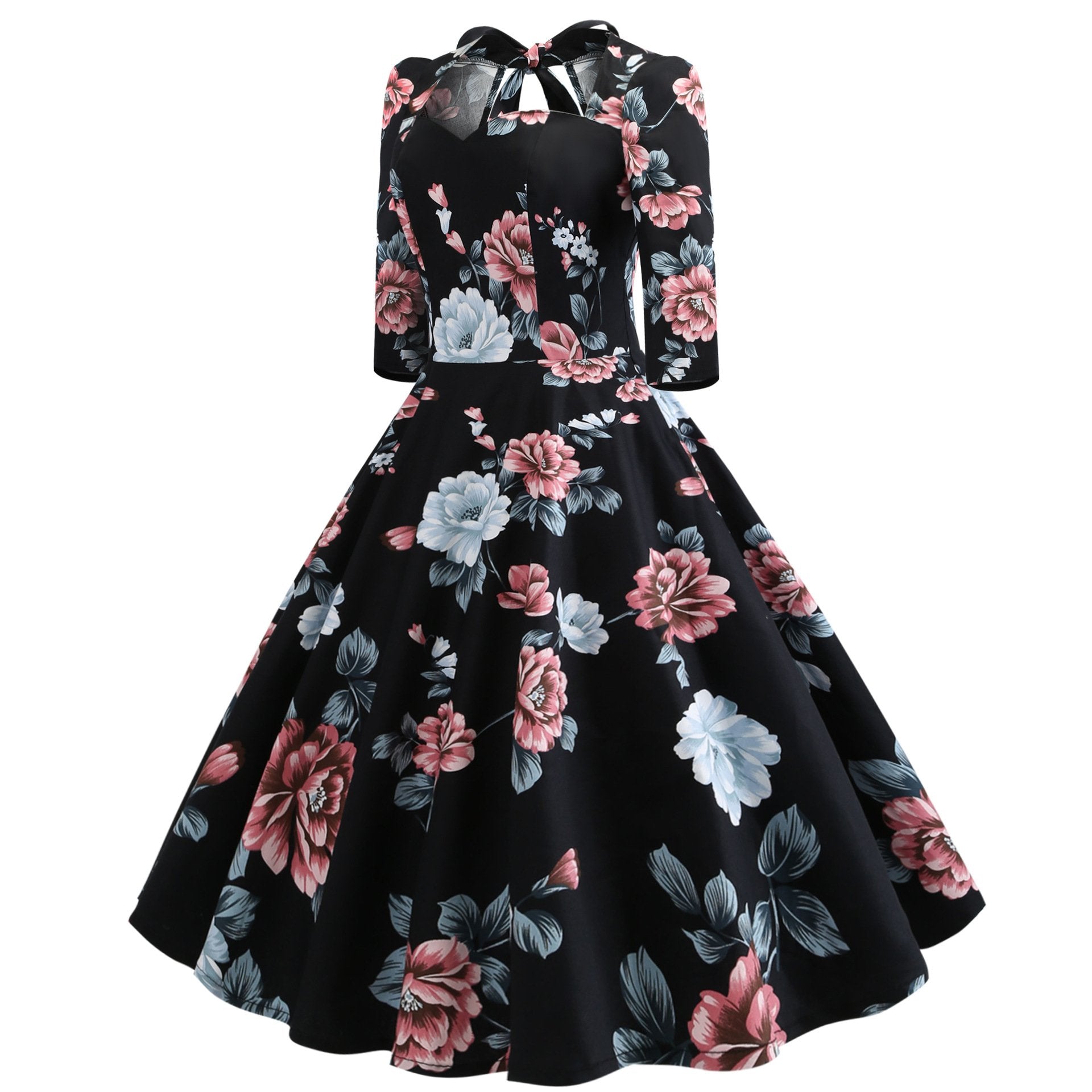 Vintage Bowknot Slim Waist Ball Dresses-Vintage Dresses-Free Shipping at meselling99