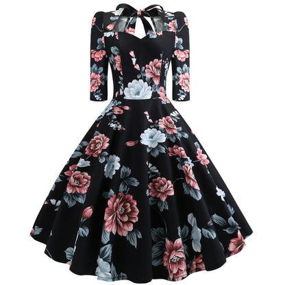 Vintage Bowknot Slim Waist Ball Dresses-Vintage Dresses-2-S-Free Shipping at meselling99