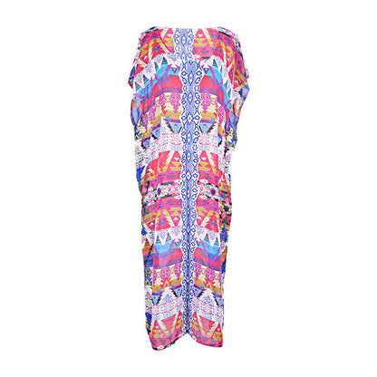 Summer Chiffon Floral Print  Beach Bikini Cover Ups