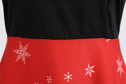 Vintage Merry Christmas Round Neck Long Sleeves Dresses--Free Shipping at meselling99
