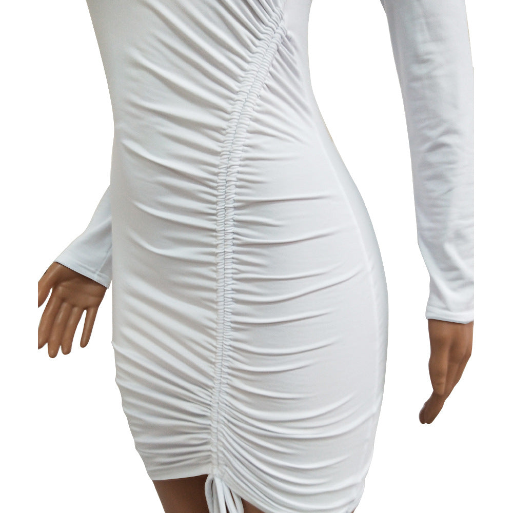 Sexy Long Sleeves Strawing Short Dresses-Sexy Dresses-Free Shipping at meselling99